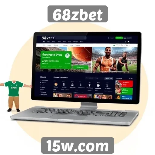 Interface e usabilidade do site 68zbet